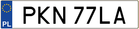 Trailer License Plate